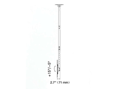 T560-15 Stropní držák nosnost 68,2 kg bílá barva