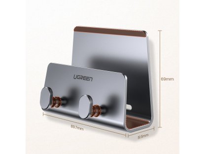 Kovový nástenný držiak Ugreen pre smartfón tablet čierny (LP193)