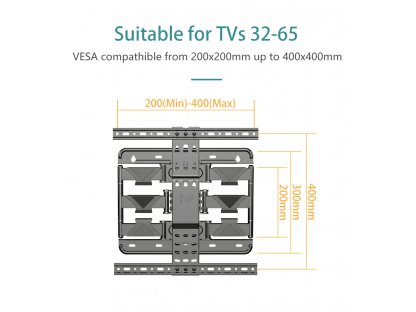 UT65 kihúzható TV tartó 32"- 65" 