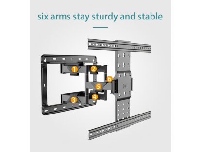 Wysuwany uchwyt obrotowy UT75 do telewizorów 55" - 75"