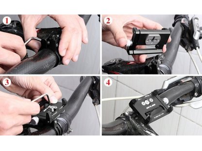 Wozinsky cyklistický držák na telefon s montáží na řídítkách černý (WBHBK1)