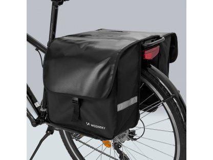 Wozinsky cyklistický kufr dvojitý 28 l černý (WBB34BK)