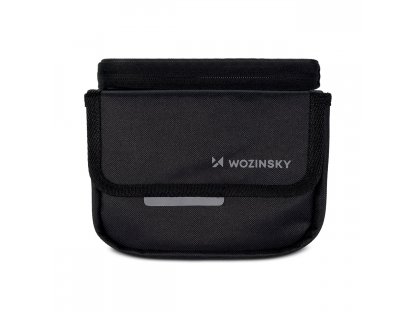 Wozinsky rám taška na kolo brašna na kolo vodotěsné pouzdro na telefon 1,5l černé (WBB26BK)