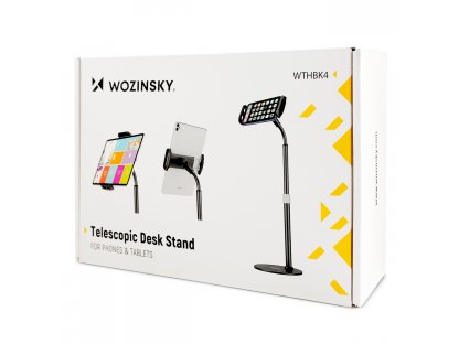 Wozinsky stojan na tablet a telefon na stůl černý (WTHBK4)
