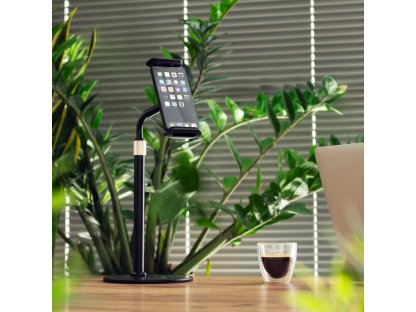 Wozinsky táblagép és telefon állvány asztalra fekete (WTHBK4)
