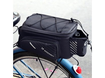 Wozinsky kolesarska torba z 9l naramnico (vključno s pokrovom za dež) črna (WBB22BK)