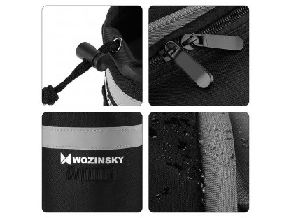 Wozinsky 6l črna kolesarska torba z naramnico (WBB3BK)