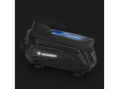 Wozinsky Geantă pentru cadru de bicicletă 1,7l capac de telefon negru WBB28BK