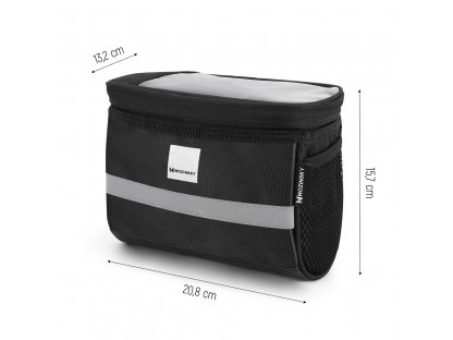 Wozinsky torba za krmilo s kovčkom za telefon 2l črna (WBB12BK)