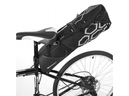 Wozinsky nagy kerékpáros ülés táska 12 L fekete (WBB9BK)