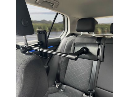 WTHBK1 duální držák telefonu nebo tabletu do auta na opěrku hlavy černý