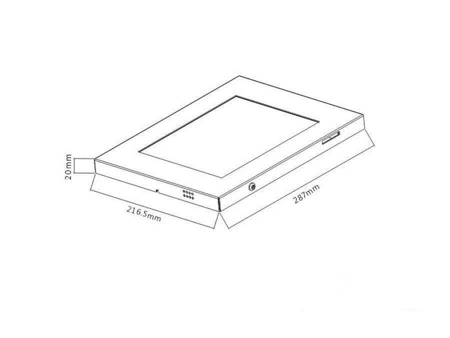 Anti-theft Steel Samsung Tablet Enclosure PAD12-01SL  from china(chinese)