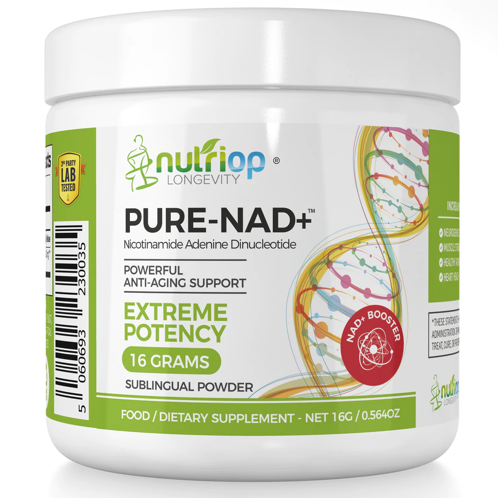 Nutriop - Velká Británie Nutriop® Čistý prášek - NAD+ Nikotinamid Adenin Dinukleotid– 16 gramů