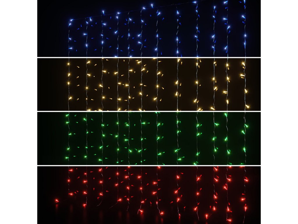 Venkovní RGB krápníky 105Led 2.5m 16 barevných variant v jednom