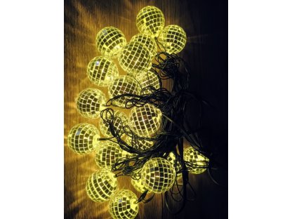 Dekorativní svíticí Led řetěz 20 Disco koulí