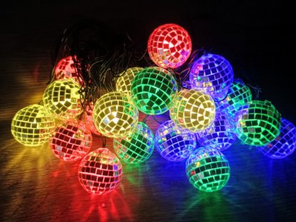 Dekorativní svíticí Led řetěz 20 Disco koulí