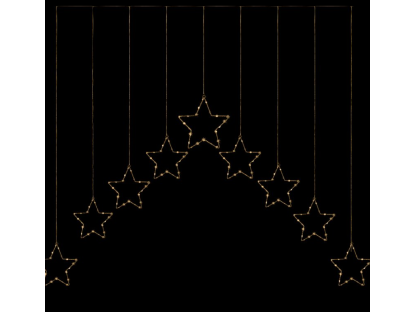 Hvězdy záclona dekorace do okna 90Led 9ks