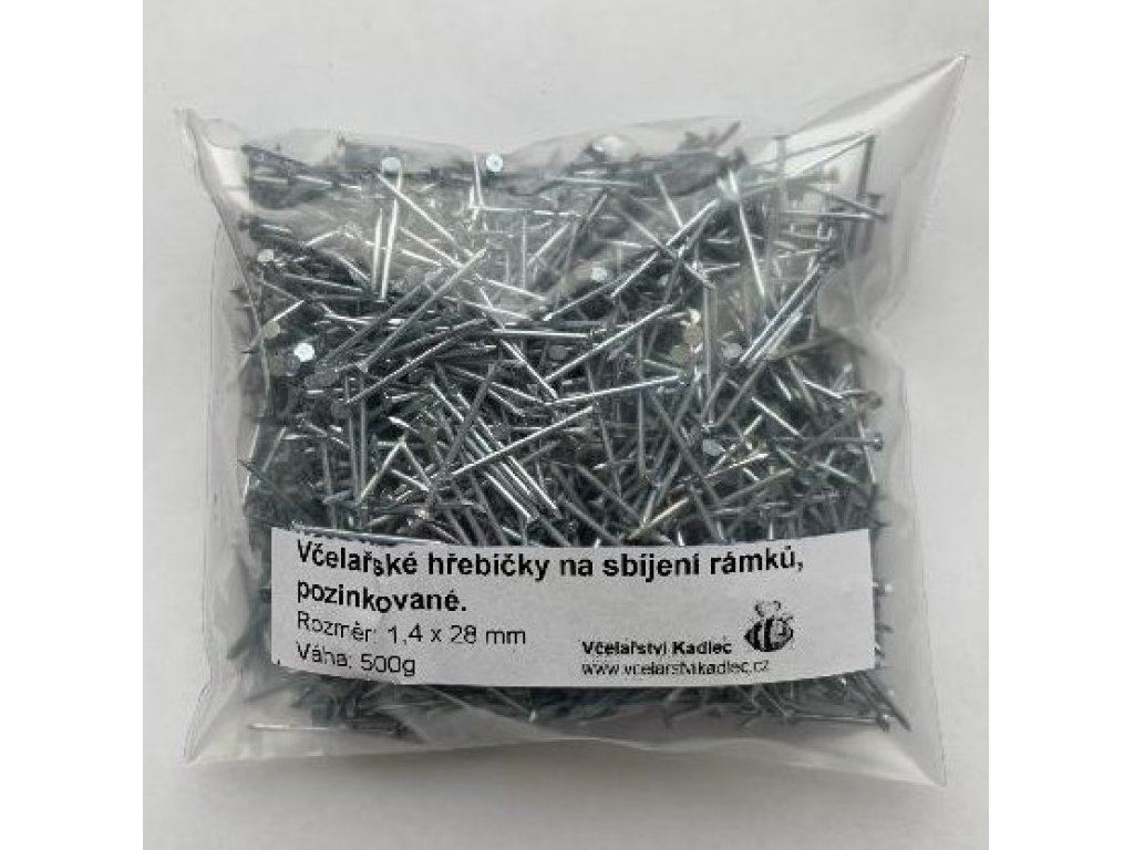 Hřebíčky pozink na sbíjení rámků 1,4x28mm, 500g