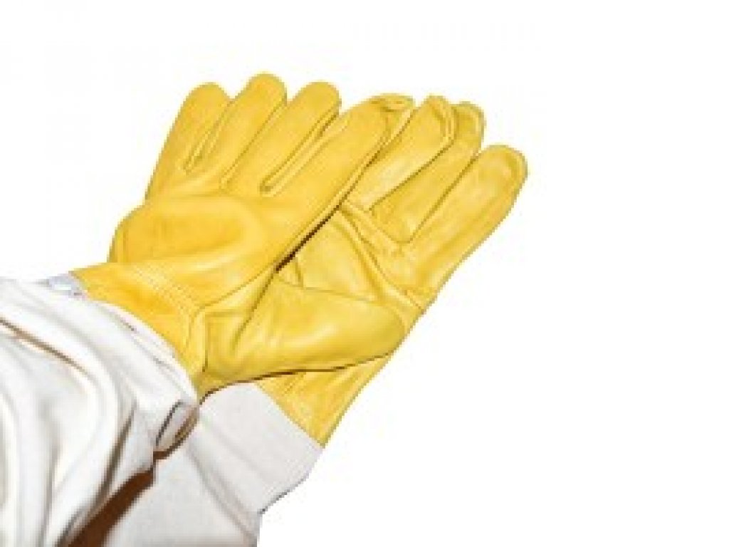 Včelařské rukavice, impregnované žluté