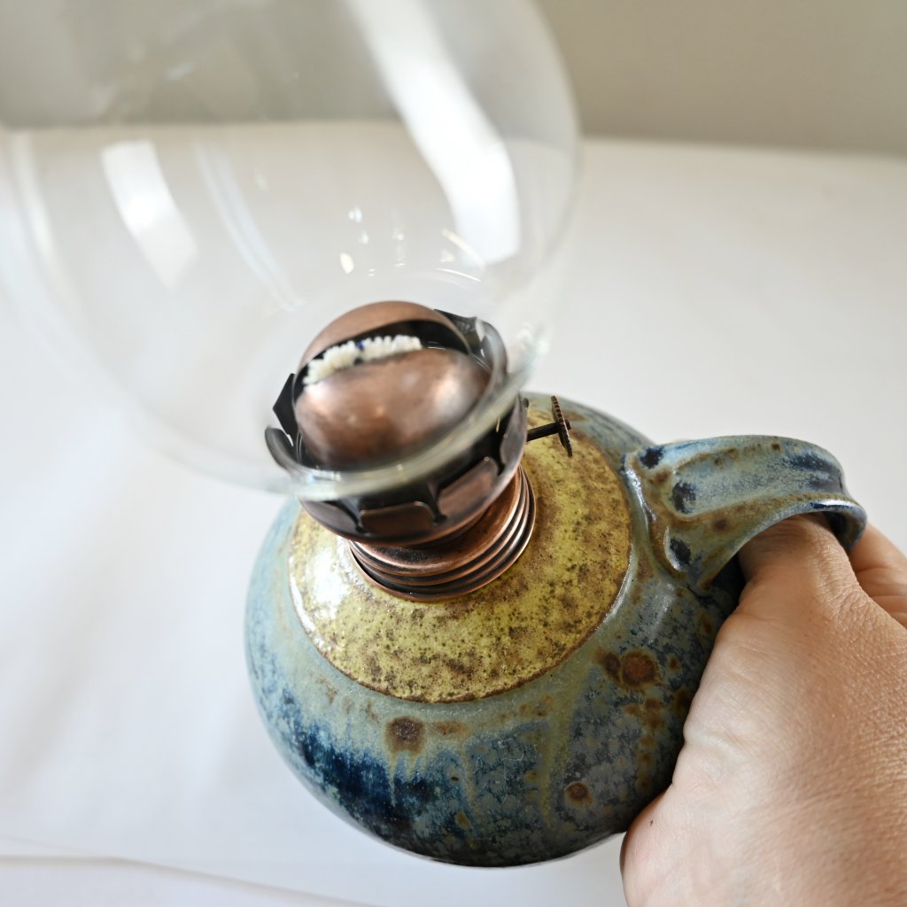 modrá | petrolejová lampa