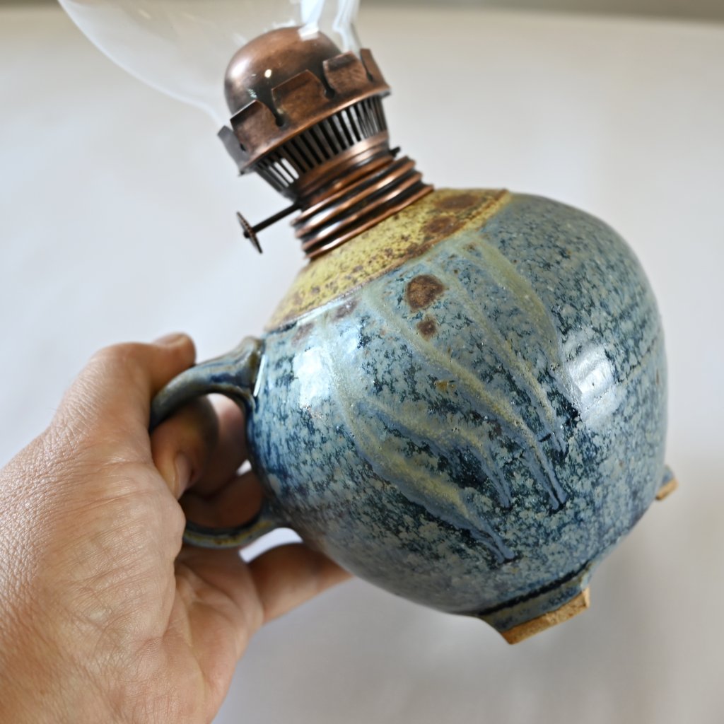 modrá | petrolejová lampa