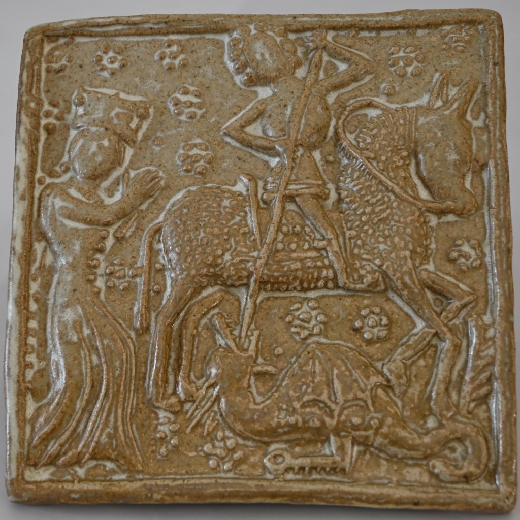 sv.Jiří a princezna  | kachel