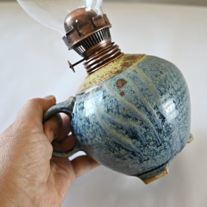 modrá | petrolejová lampa
