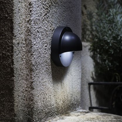 Deimos černý, zahradní nástěnné LED svítidlo, 1W 12V, teplá bílá - studená bílá, Garden Lights