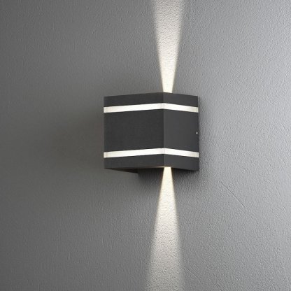 Dekorativní nástěnné LED světlo Cremona antracit, 230V, Konstsmide