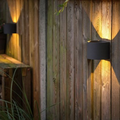 Goura antracit, venkovní nástěnné svítidlo, LED 2 x 3W, 12V, teplá bílá, Garden Lights