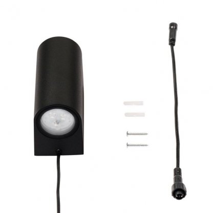 Sibus černý, zahradní nástěnné osvětlení, LED 2 x 4W, 12V, teplá bílá, Garden Lights