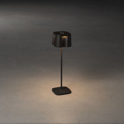 Stolní nabíjecí přenosná lampička Nice černá, Konstsmide 2