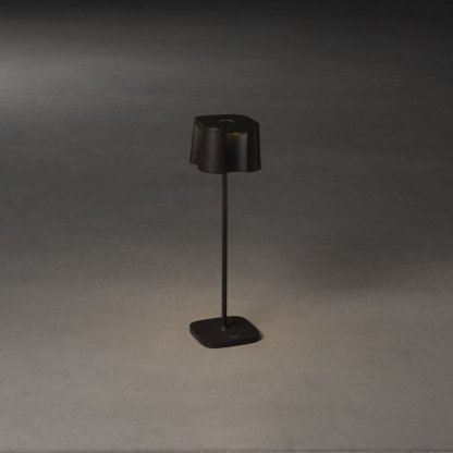 Stolní nabíjecí přenosná lampička Nice černá, Konstsmide