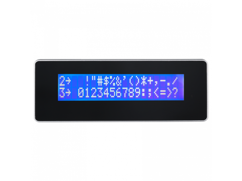 Wyświetlacz LCD klienta VIRTUOS LCM 20 x 2 do AerPOS, czarny
