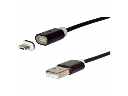 Kábel micro USB - USB 2.0, magnetický, nabíjací, 1,8 m