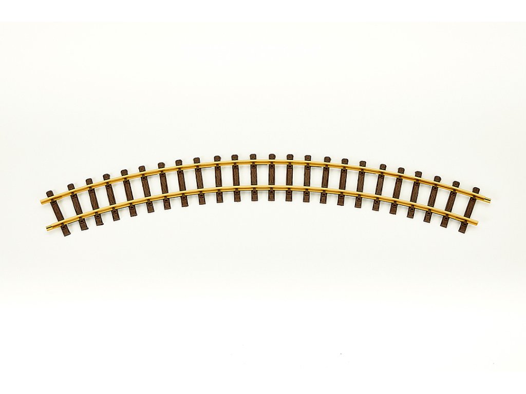 G - Oblouková kolej mosazná - R 1350 mm na 45° - Thiel 316