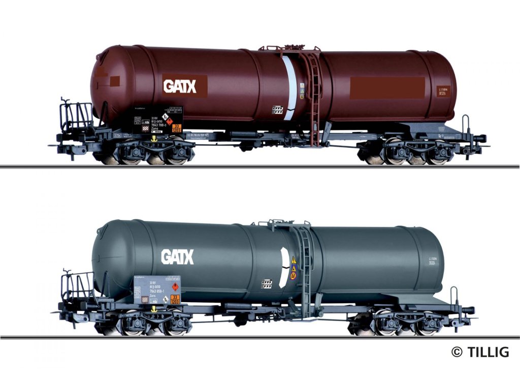 H0 - Cisternový vůz GATX / typ Zans  - Tillig 70069