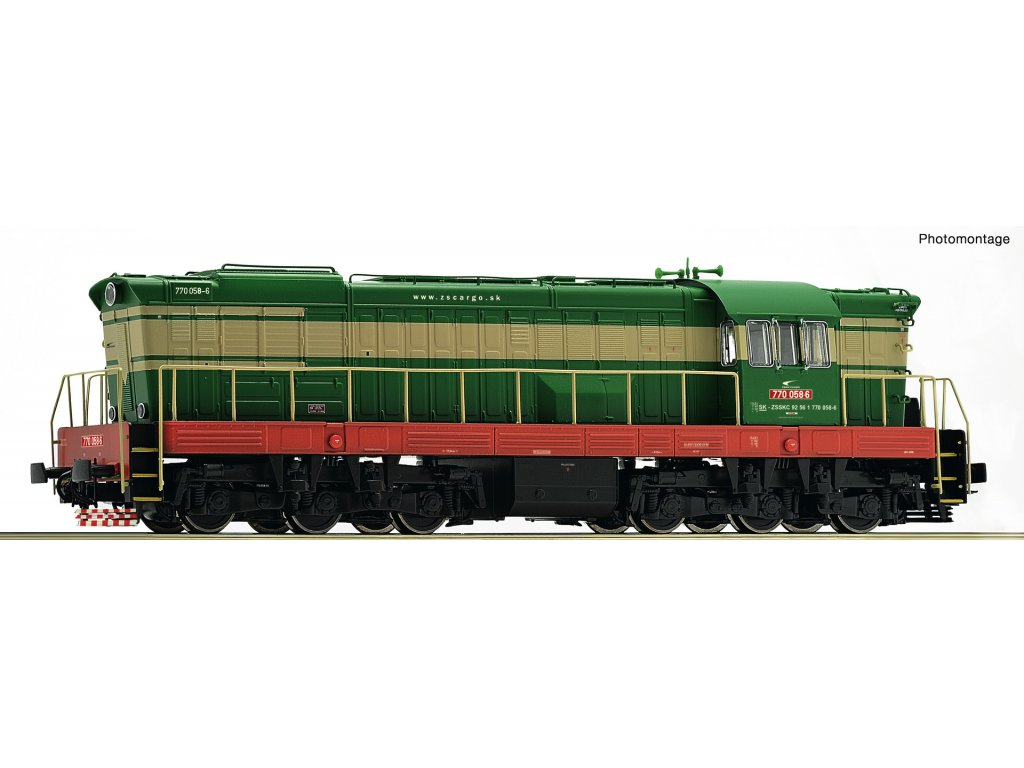 H0 - Dieselová lokomotiva 770 058-6 ZSSK Cargo - Roco 72964