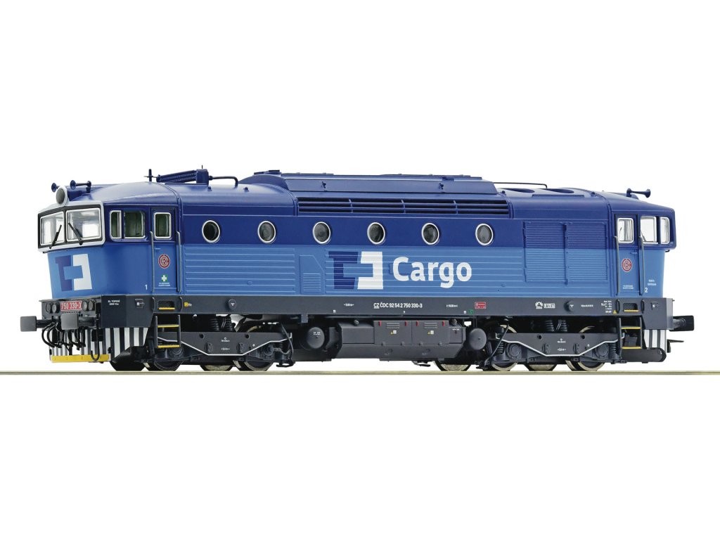 H0 - Dieselová lokomotiva Brejlovec řady 750 CD Cargo / DCC zvuk - Roco 7310009