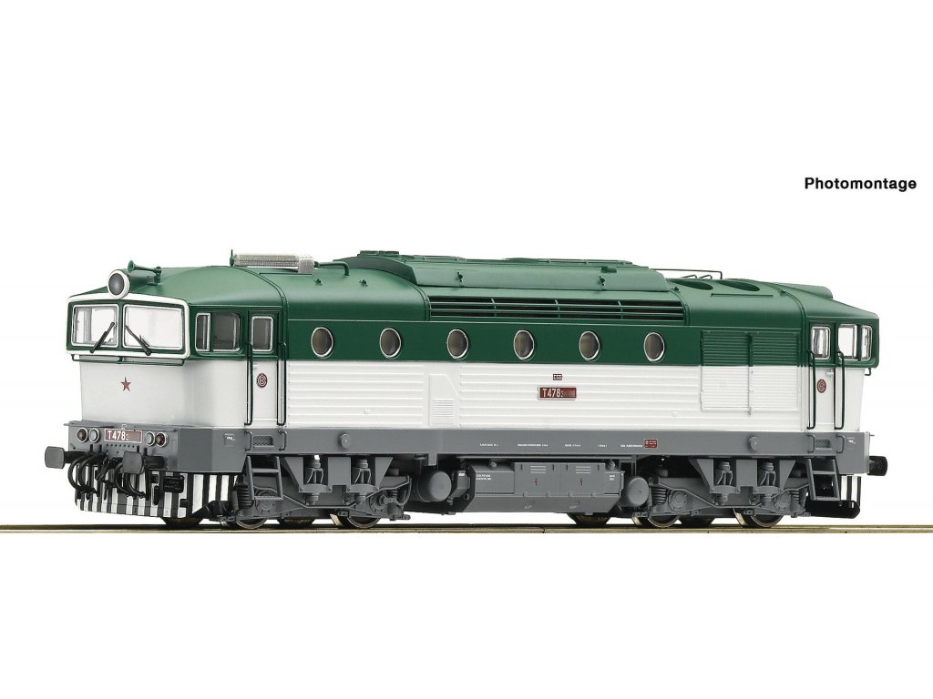 H0 - Dieselová lokomotiva Brejlovec T478.3 ČSD - DCC se zvukem - Roco 72051