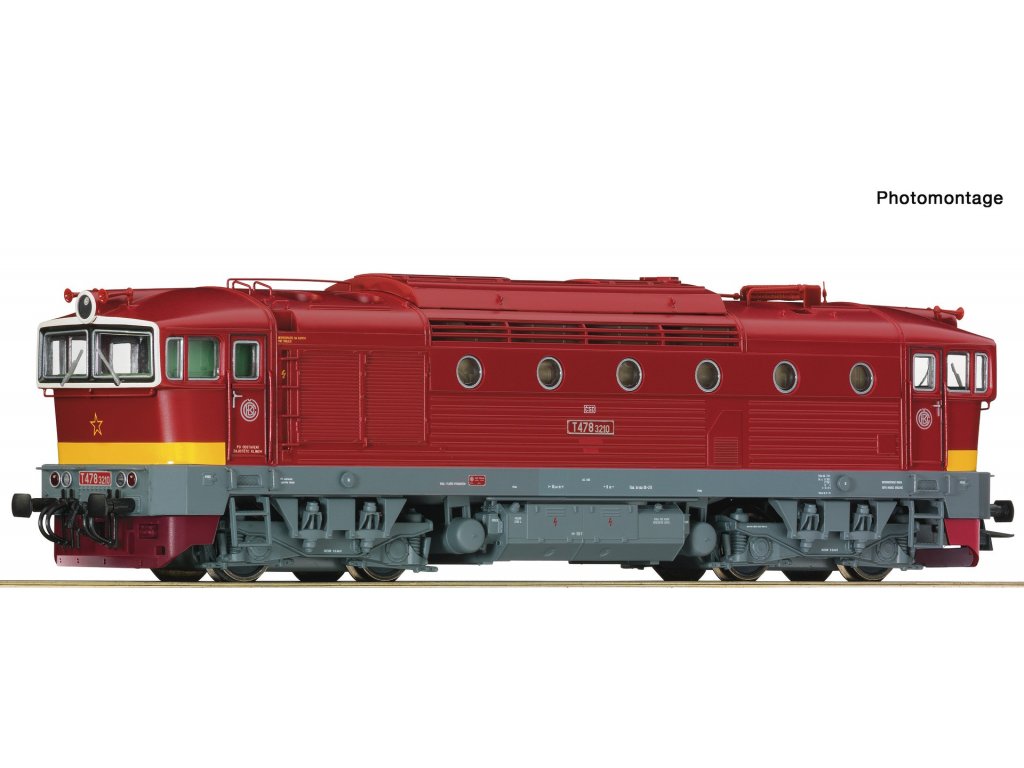 H0 - Dieselová lokomotiva Brejlovec T478.3 ČSD / DCC zvuk - Roco 72947