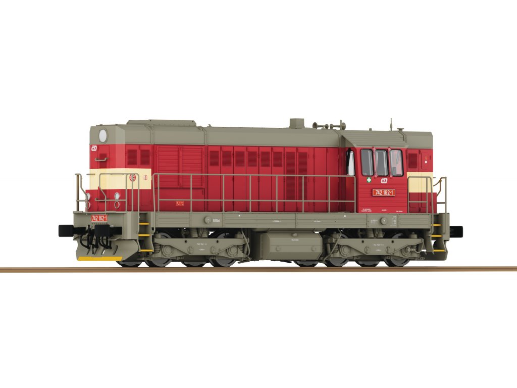 H0 - Dieselová lokomotiva Kocour Rh 742.1 ČD / DCC zvuk - Roco 7310014
