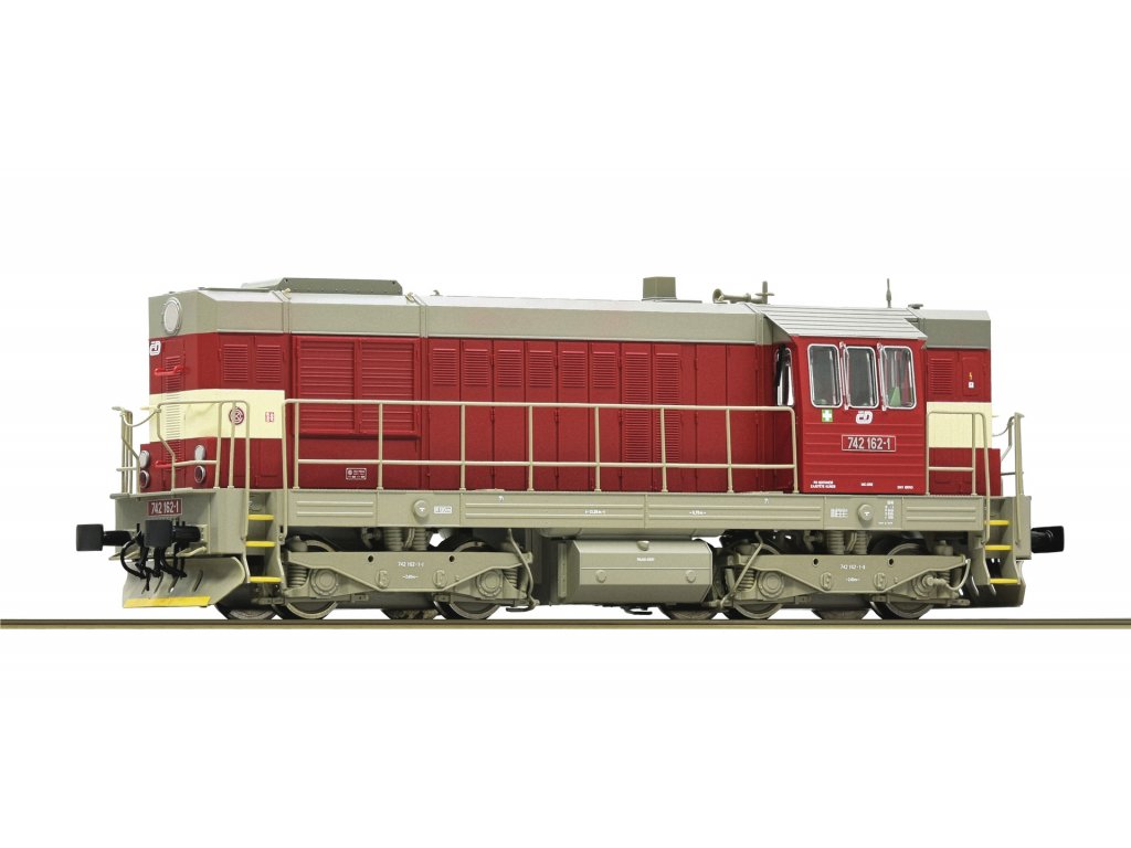 H0 - Dieselová lokomotiva Kocour Rh 742.1 ČD / DCC zvuk - Roco 7310014