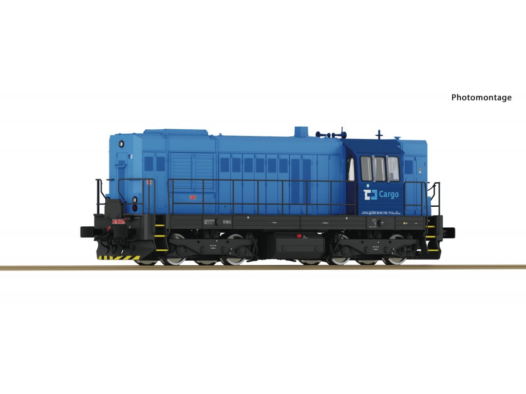 H0 - Dieselová lokomotiva Kocour Rh 742 ČD Cargo / DCC zvuk - Roco 7310004