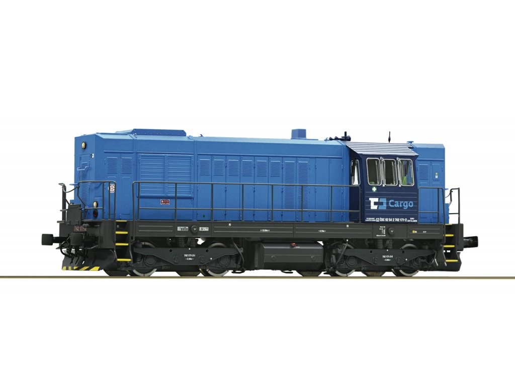 H0 - Dieselová lokomotiva Kocour Rh 742 ČD Cargo / DCC zvuk - Roco 7310004