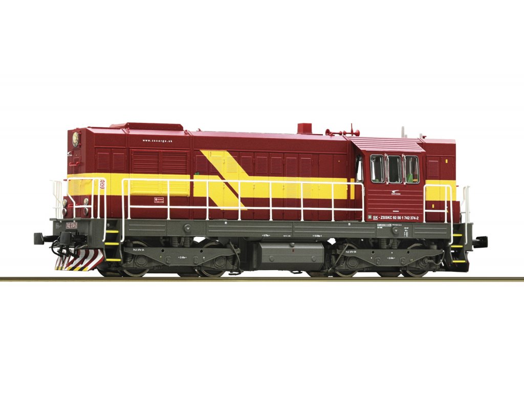 H0 - Dieselová lokomotiva Kocour Rh 742 ZSSK Cargo / DCC zvuk - Roco 7310017