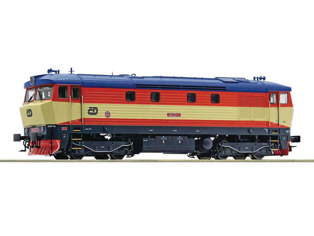 H0 - Dieselová lokomotiva Zamračená 749 257-2 ČD / DCC zvuk - Roco 7310008