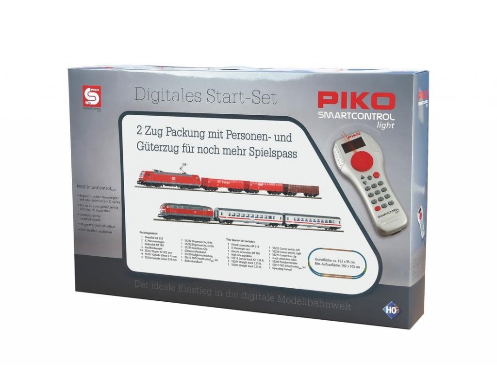 H0 -  Digitální set s nákladním a osobním vlakem - PIKO 59013