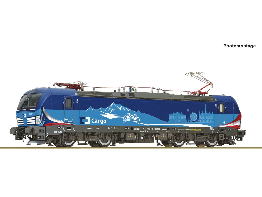 H0 - Elektrická lokomotiva Vectron 393 002-1 ČD Cargo / DCC zvuk - Roco 7510113