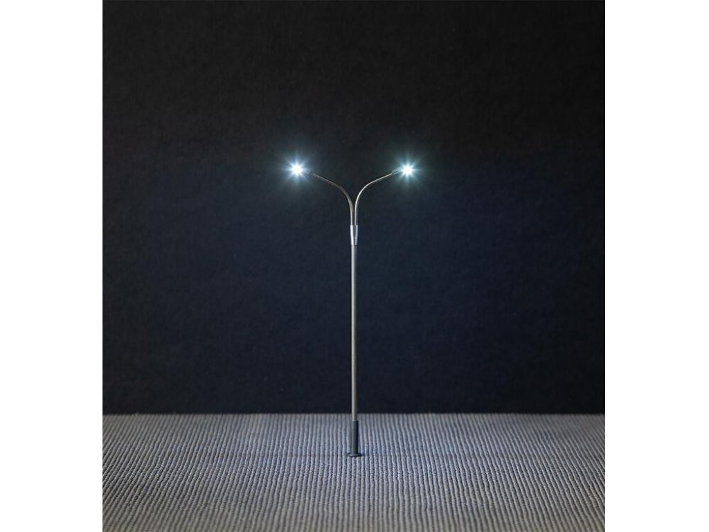 H0 - LED Pouliční lampa dvou ramenná - Faller 180101